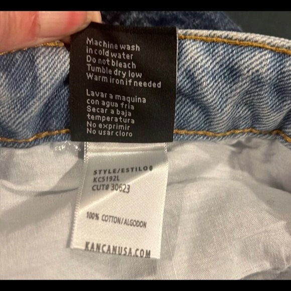 Kancan tapered light wash denim jeans with sparkle belt NWT - Picture 10 of 12